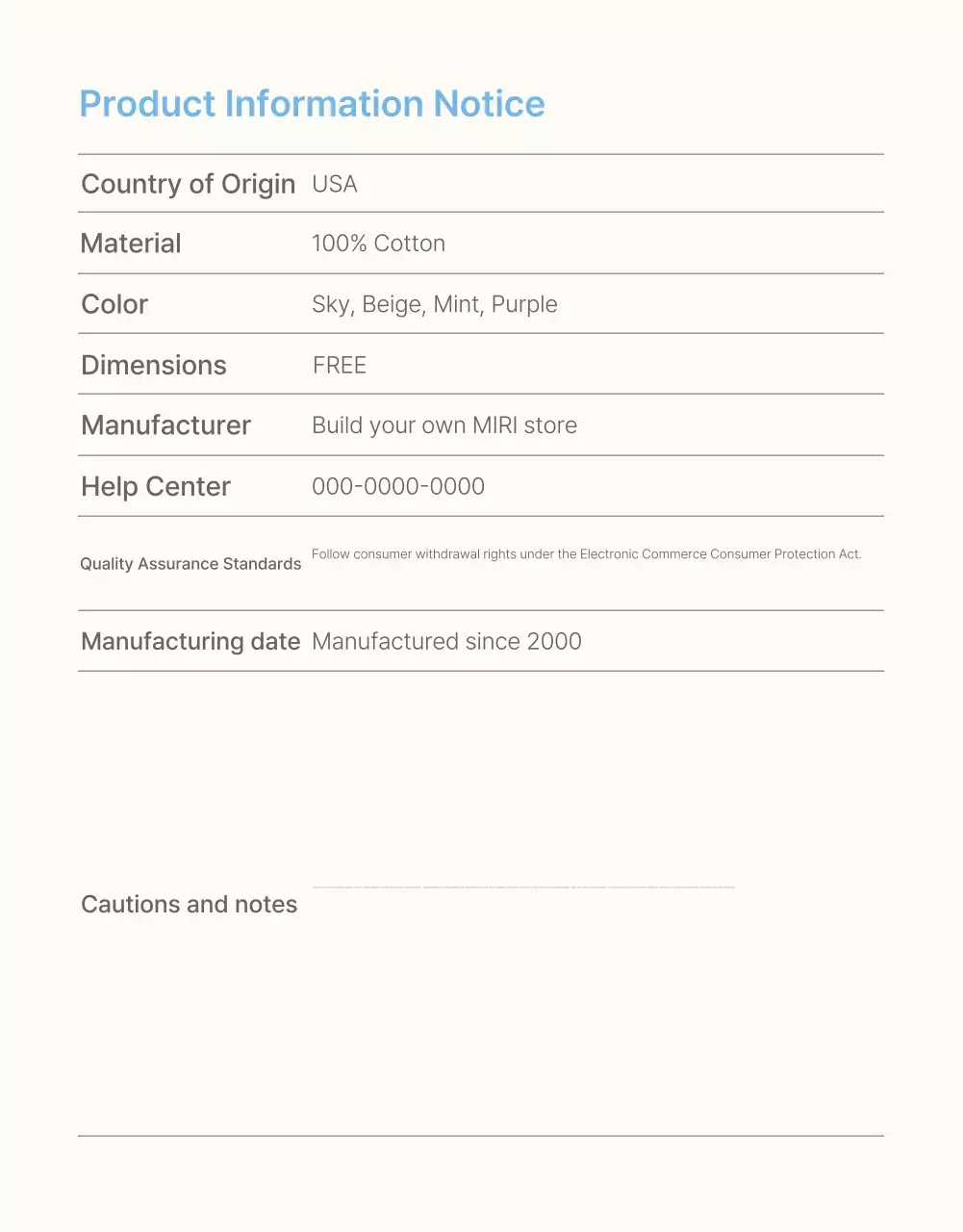 Informações e precauções a ter no centro comercial de moda de verão azul-claro e branco