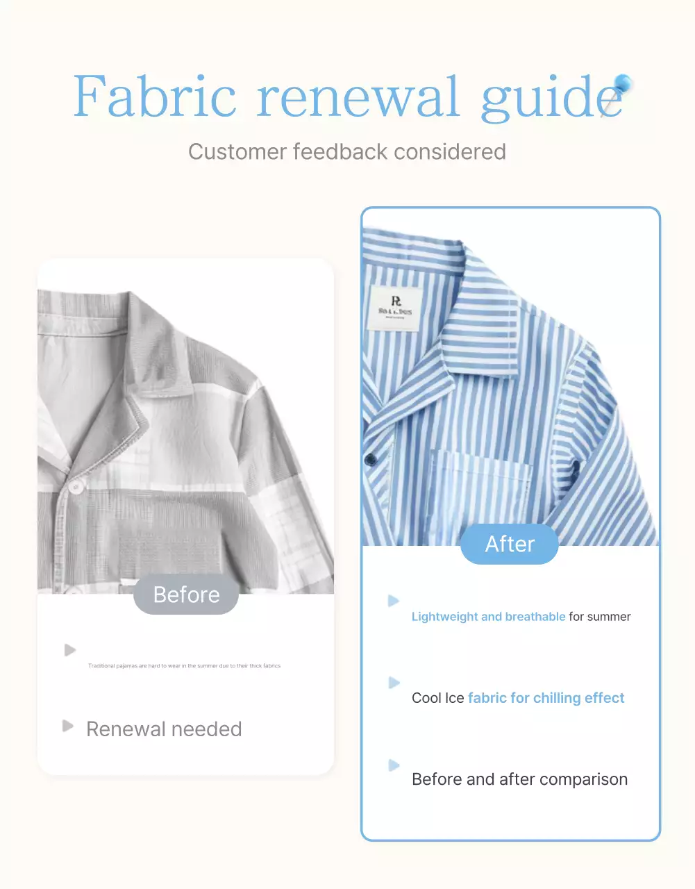 Promosikan pos pemeriksaan di pusat perbelanjaan mode yang sempurna untuk musim panas dengan warna biru muda dan putih