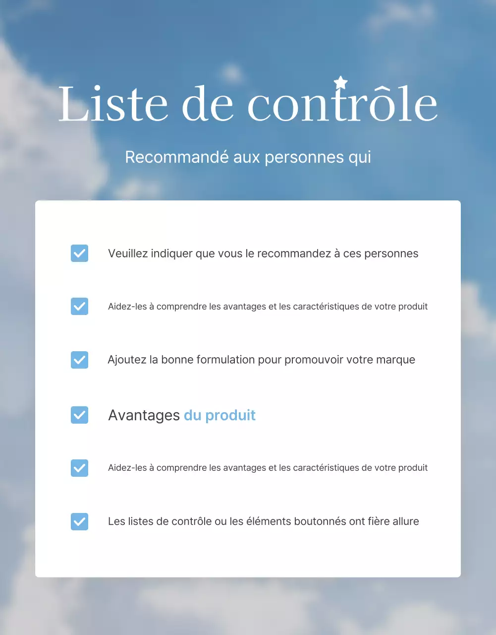 Promouvoir des points de contrôle dans les centres commerciaux qui sont parfaits pour l'été en bleu clair et blanc.
