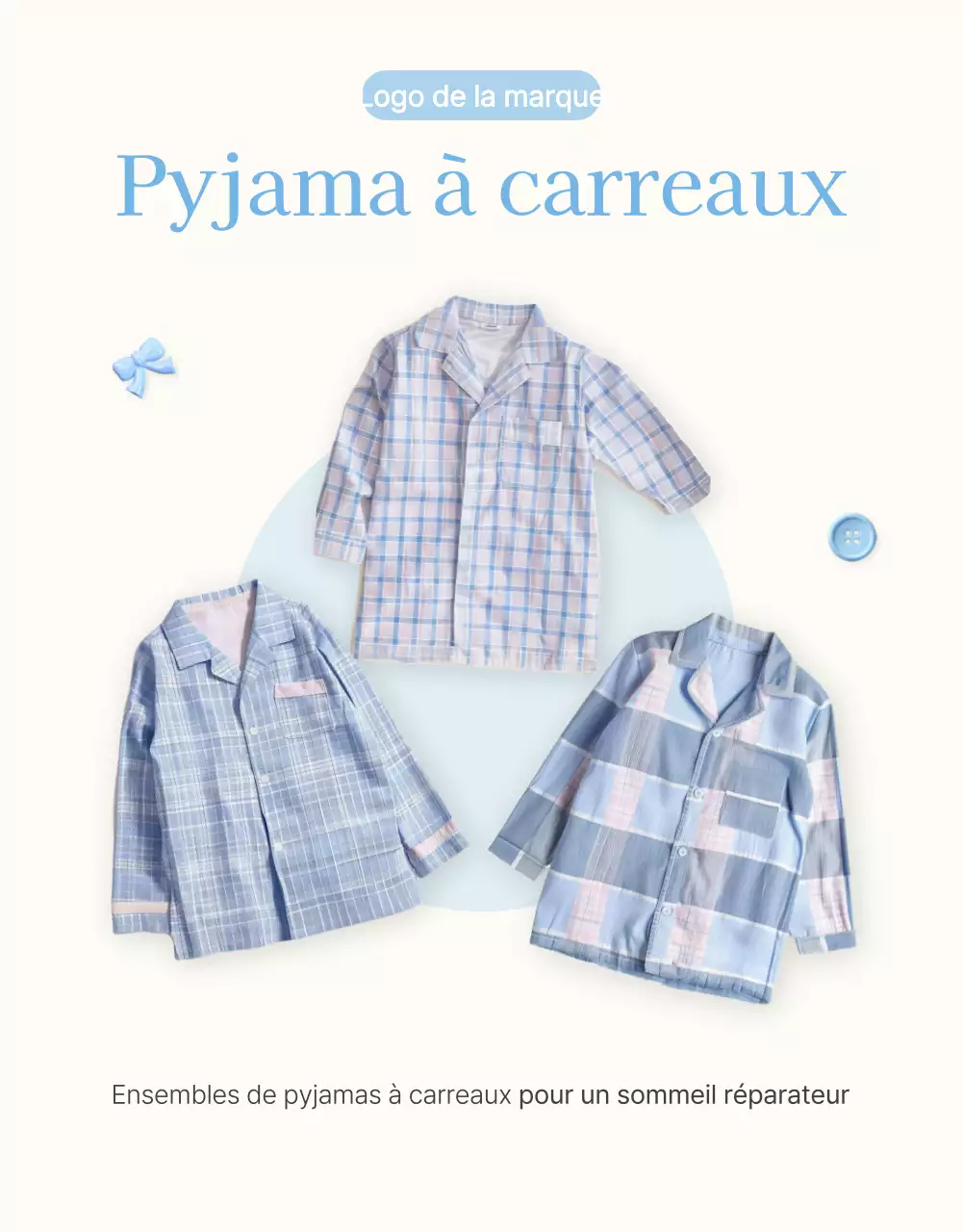 Faites la promotion de votre page d'introduction sur un centre commercial bleu clair et blanc, prêt pour l'été.