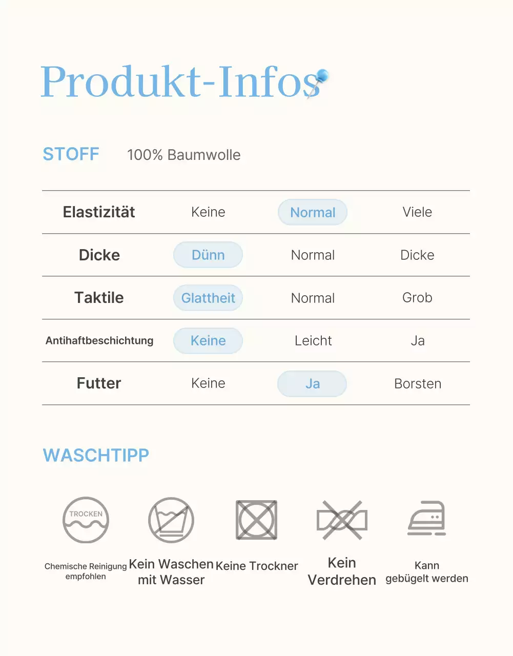 Informationen und Vorsichtsmaßnahmen für das hellblau-weiße Sommermodezentrum