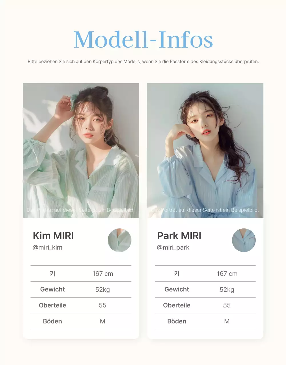 Informationen und Vorsichtsmaßnahmen für das hellblau-weiße Sommermodezentrum