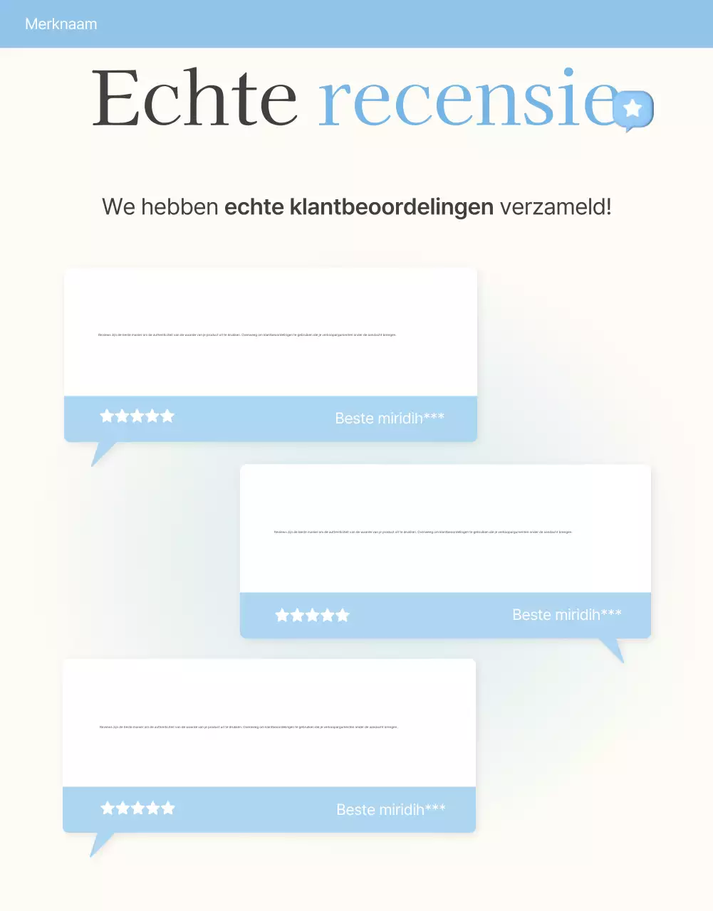 Promoot je reviews en foto-evenementen en reviewpagina's bij je favoriete fashion mall in lichtblauw en wit voor de zomer