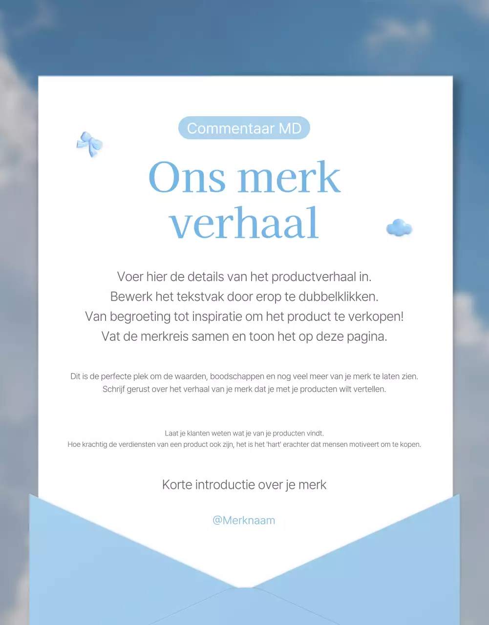 Promoot je intropagina op een lichtblauw-wit, zomerklaar modecentrum