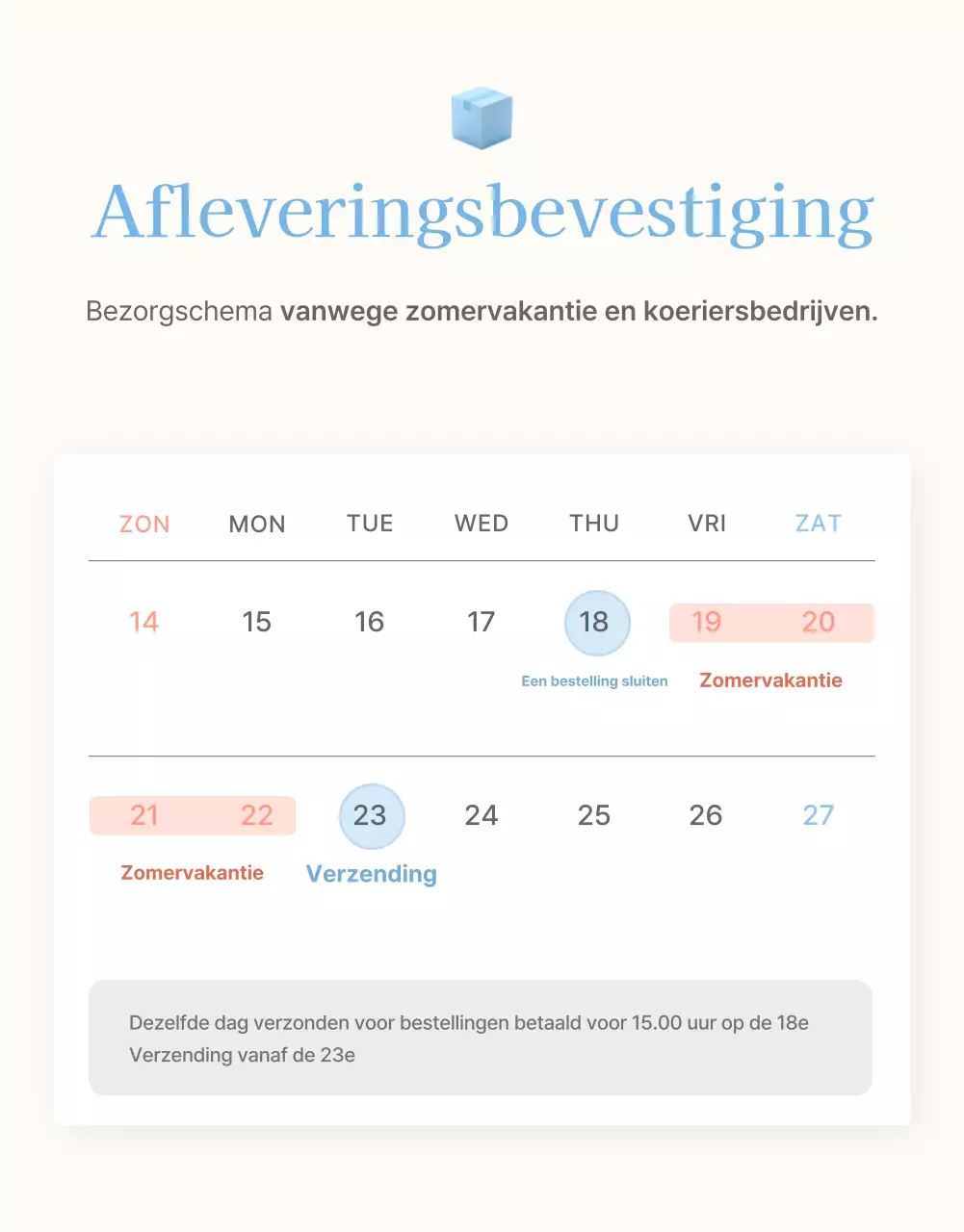 Informatie en voorzorgsmaatregelen in het lichtblauw-witte zomermodecentrum