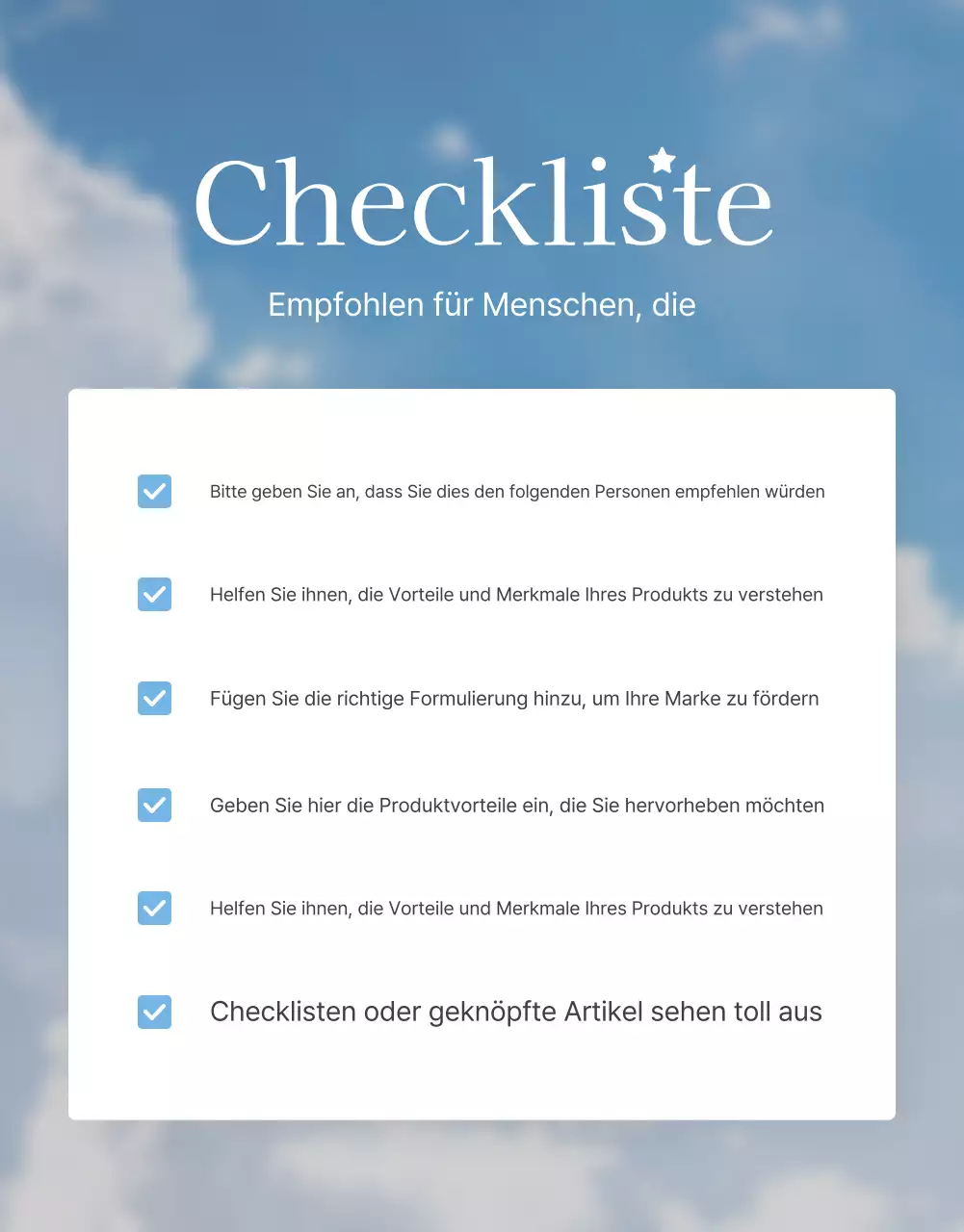 Förderung von Checkpoints in Modezentren, die perfekt für den Sommer in Hellblau und Weiß sind