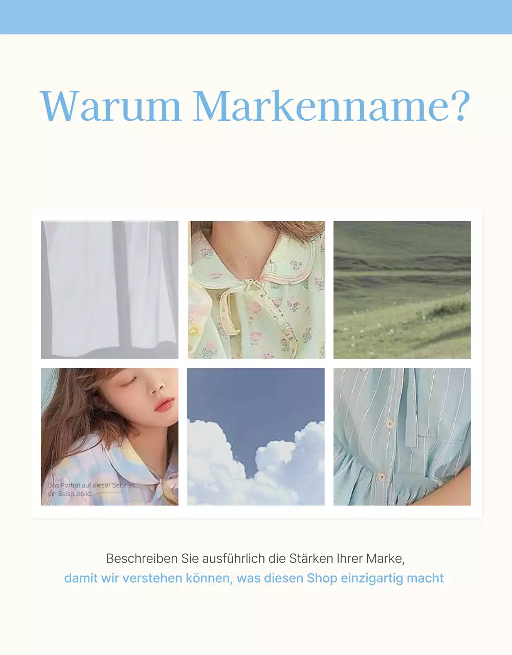 Förderung von Checkpoints in Modezentren, die perfekt für den Sommer in Hellblau und Weiß sind