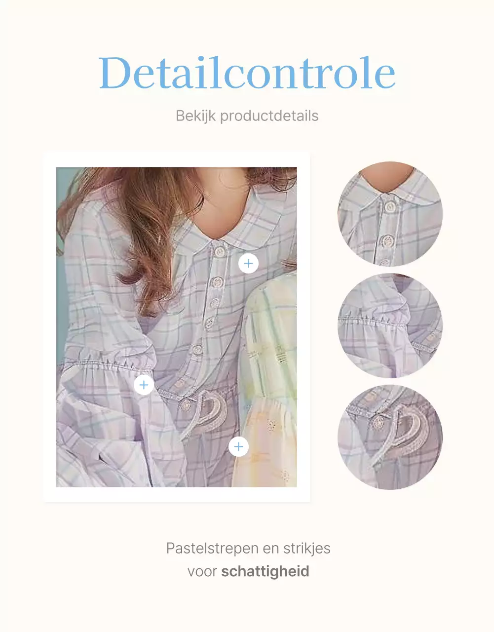 Promoot een modewinkel die klaar is voor de zomer met een schattige wolk en lint-emoji in lichtblauw en wit.