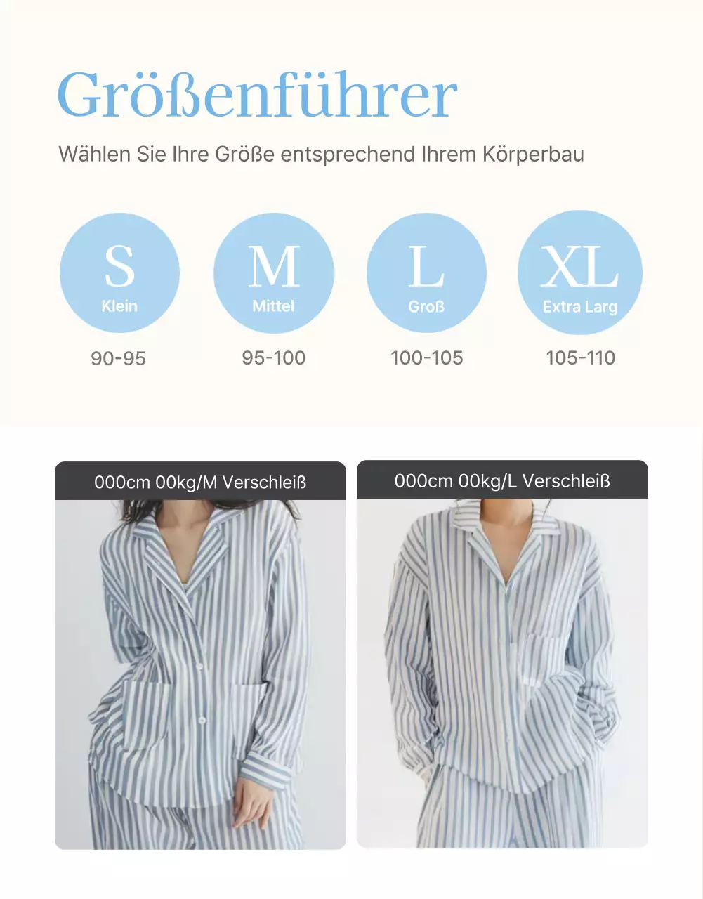 Informationen und Vorsichtsmaßnahmen für das hellblau-weiße Sommermodezentrum