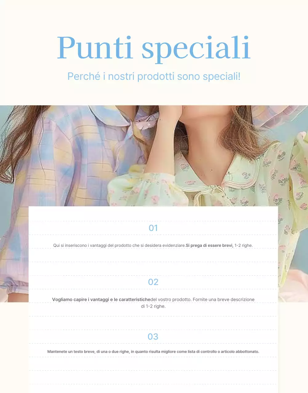 Promuovere punti di controllo nei centri commerciali di moda, perfetti per l'estate in azzurro e bianco.