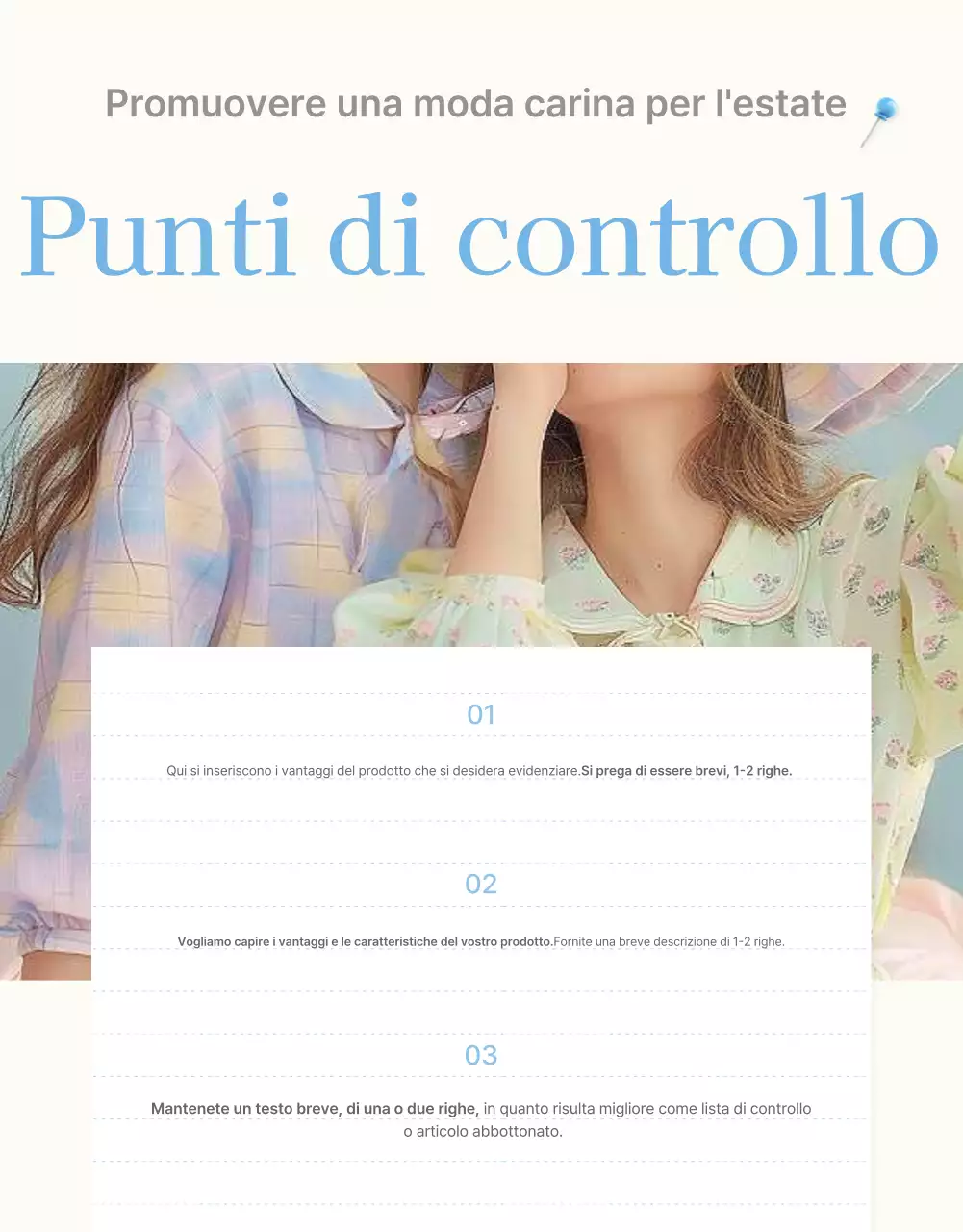 Promuovere punti di controllo nei centri commerciali di moda, perfetti per l'estate in azzurro e bianco.