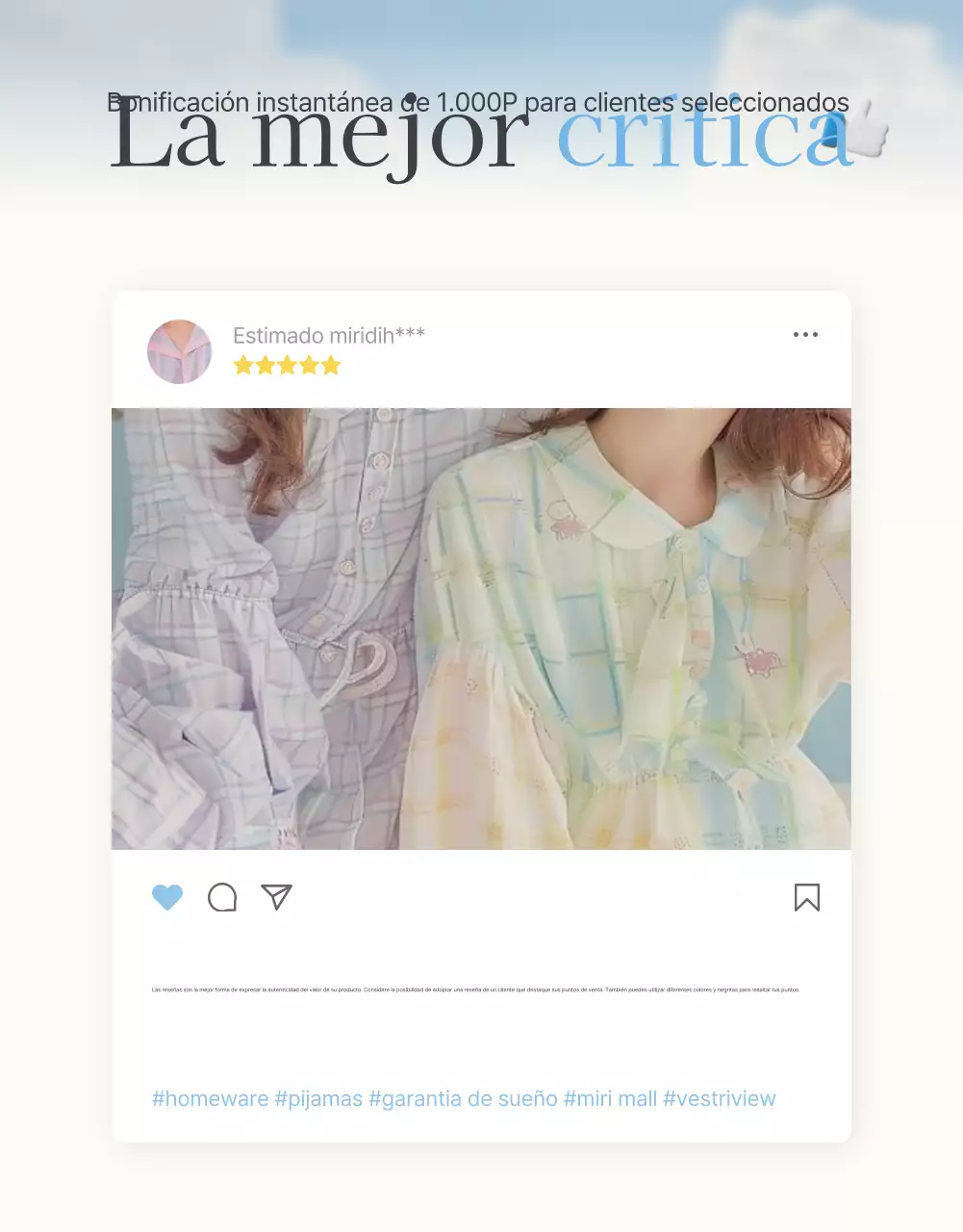 Promociona tus reseñas y eventos fotográficos y páginas de reseñas en tu centro comercial de moda favorito en azul claro y blanco para el verano