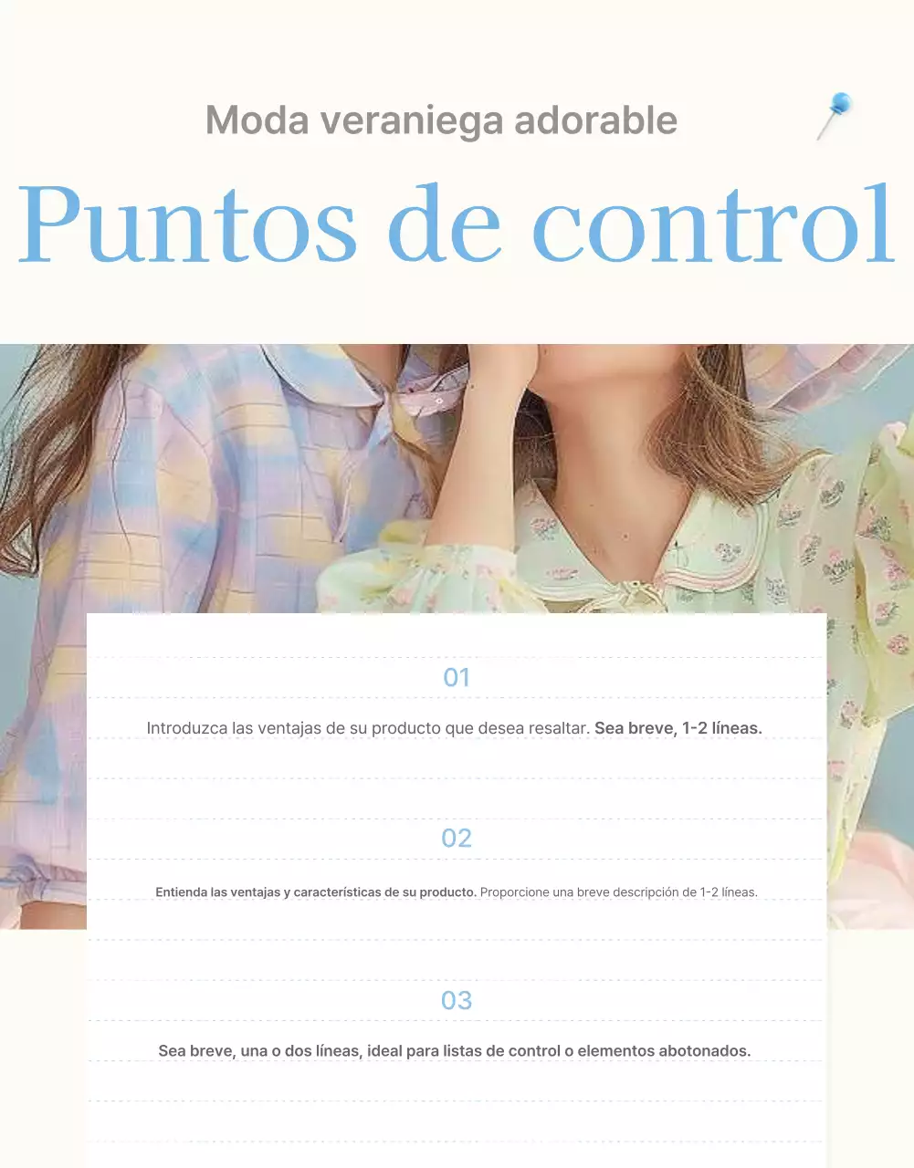 Promueva los puntos de control en los centros comerciales de moda perfectos para el verano en azul claro y blanco