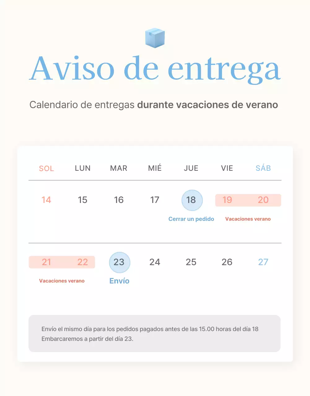 Información y precauciones que deben tomarse en el centro comercial de moda estival celeste y blanco