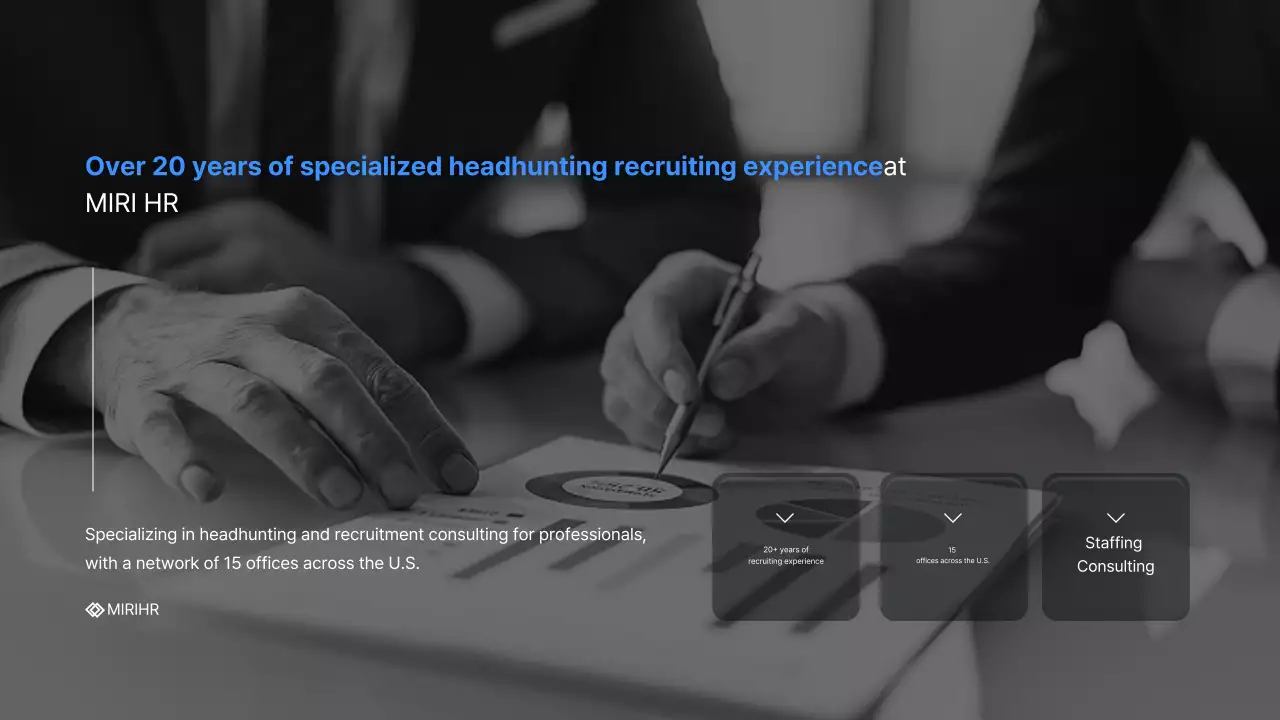 Simple blue and light blue HR headhunting service proposal