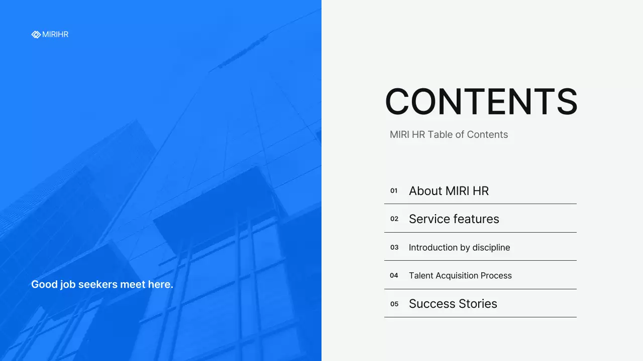 Simple blue and light blue HR headhunting service proposal