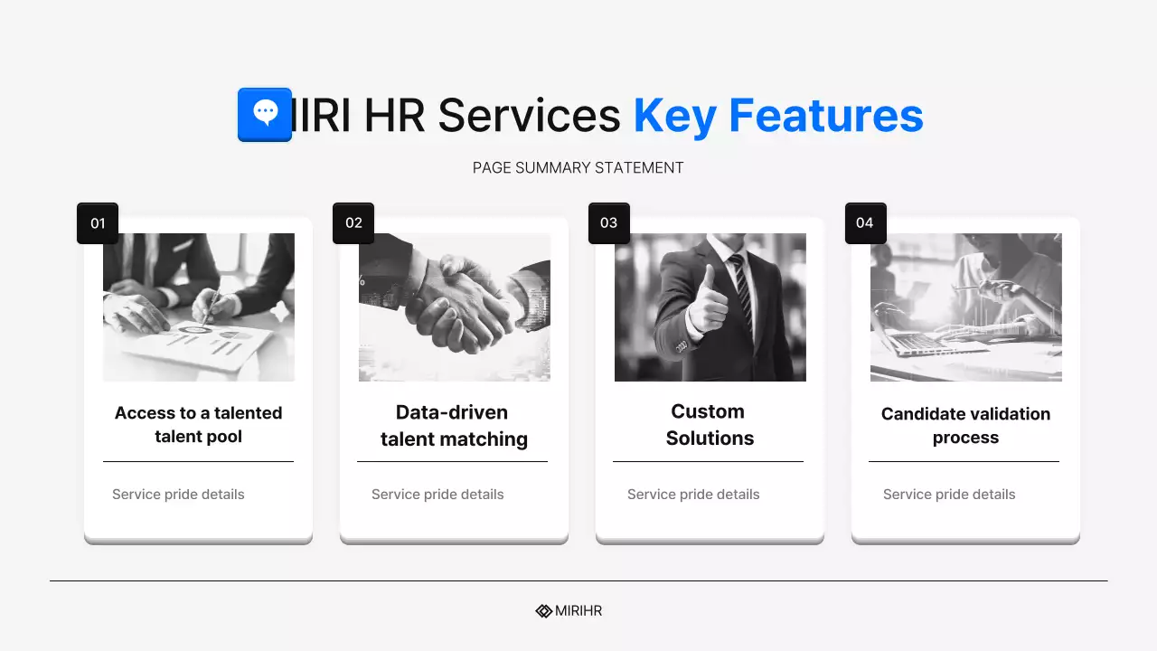 Simple blue and light blue HR headhunting service proposal