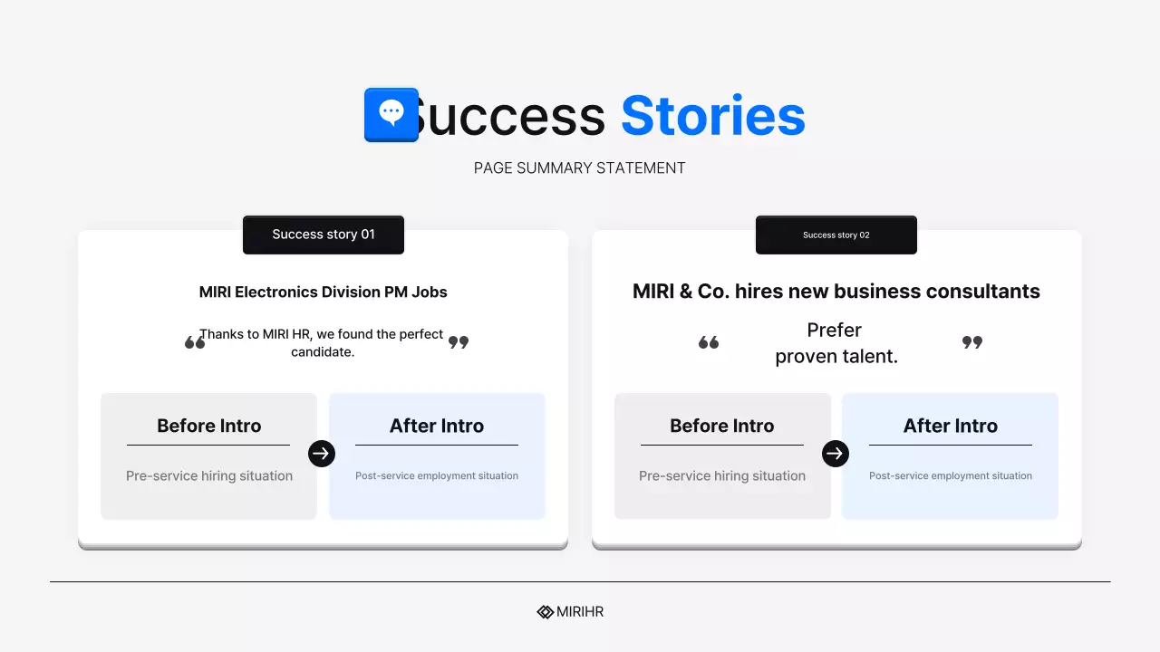 Simple blue and light blue HR headhunting service proposal