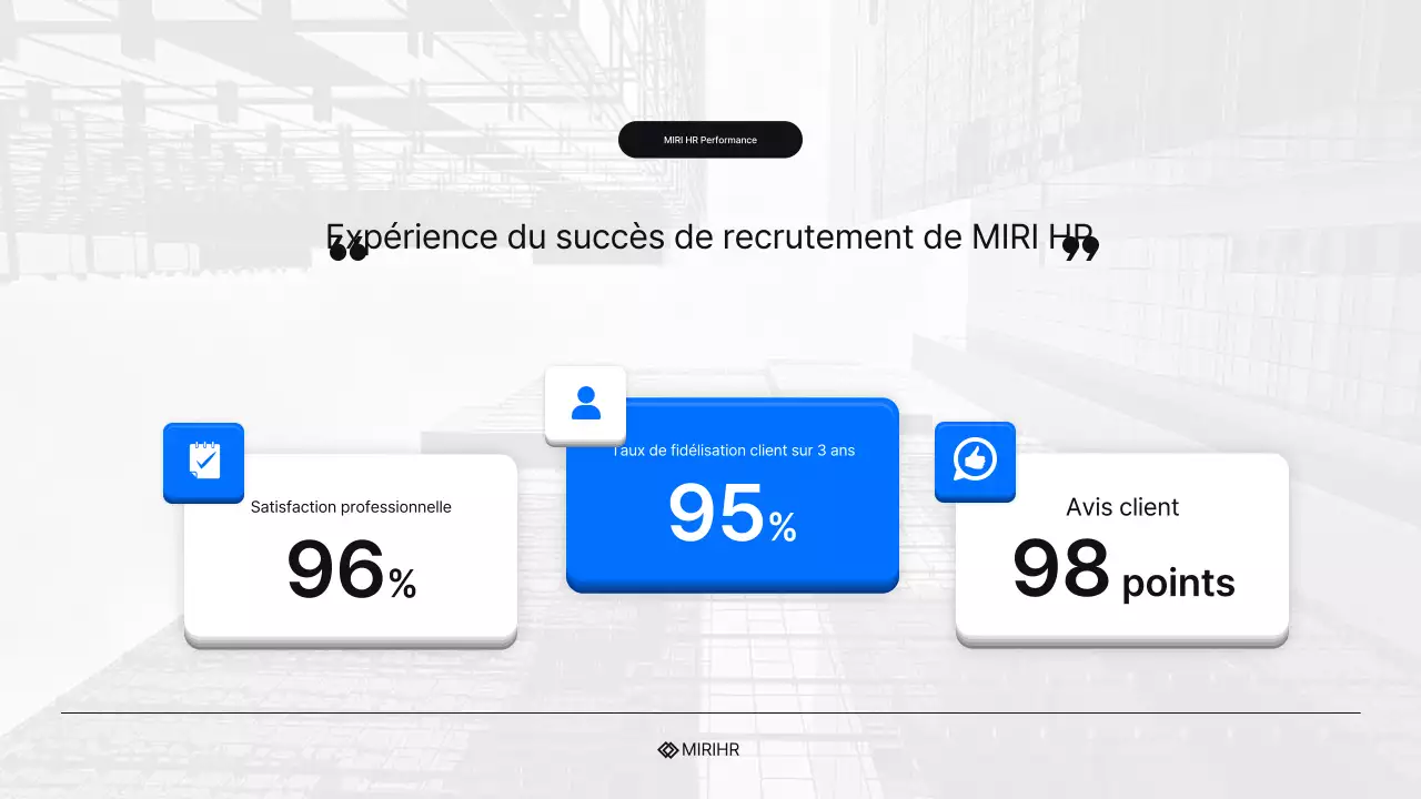 Proposition simple de service de chasse de têtes en RH en bleu et bleu clair