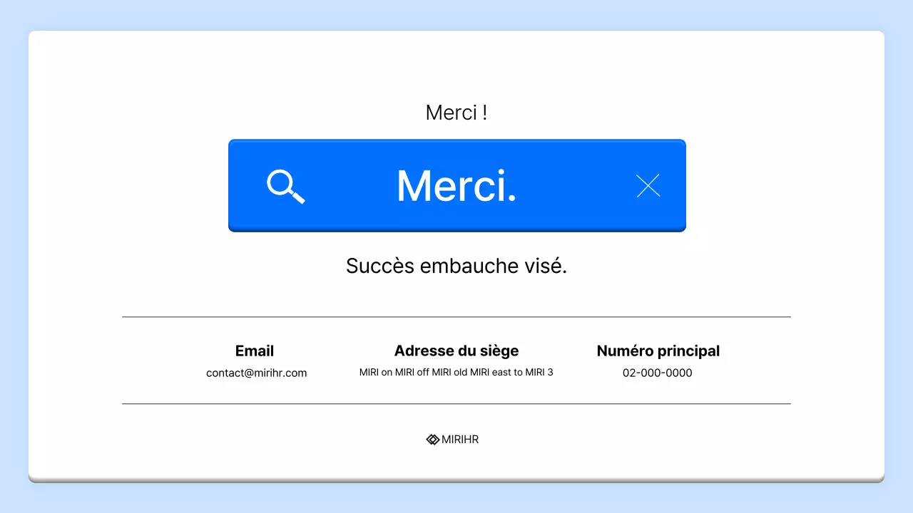 Proposition simple de service de chasse de têtes en RH en bleu et bleu clair