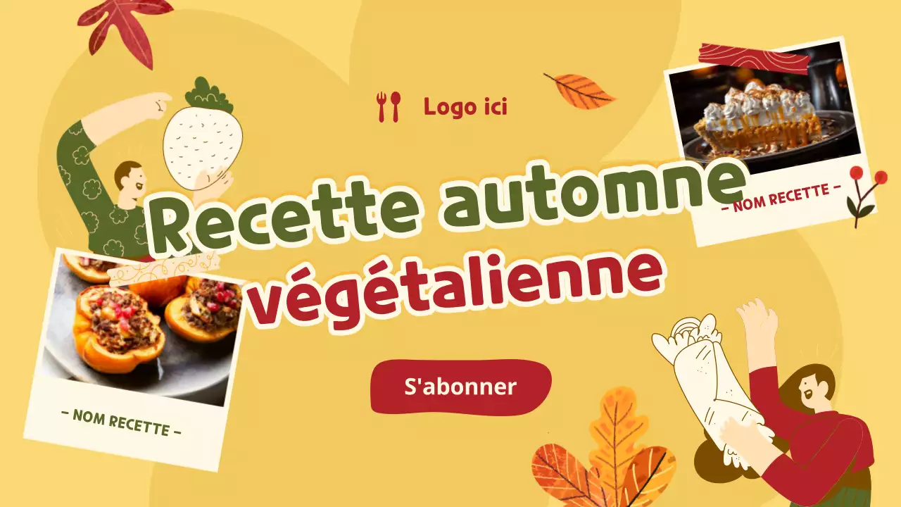 Jaune, vert et rouge Recettes végétaliennes créatives pour l'automne