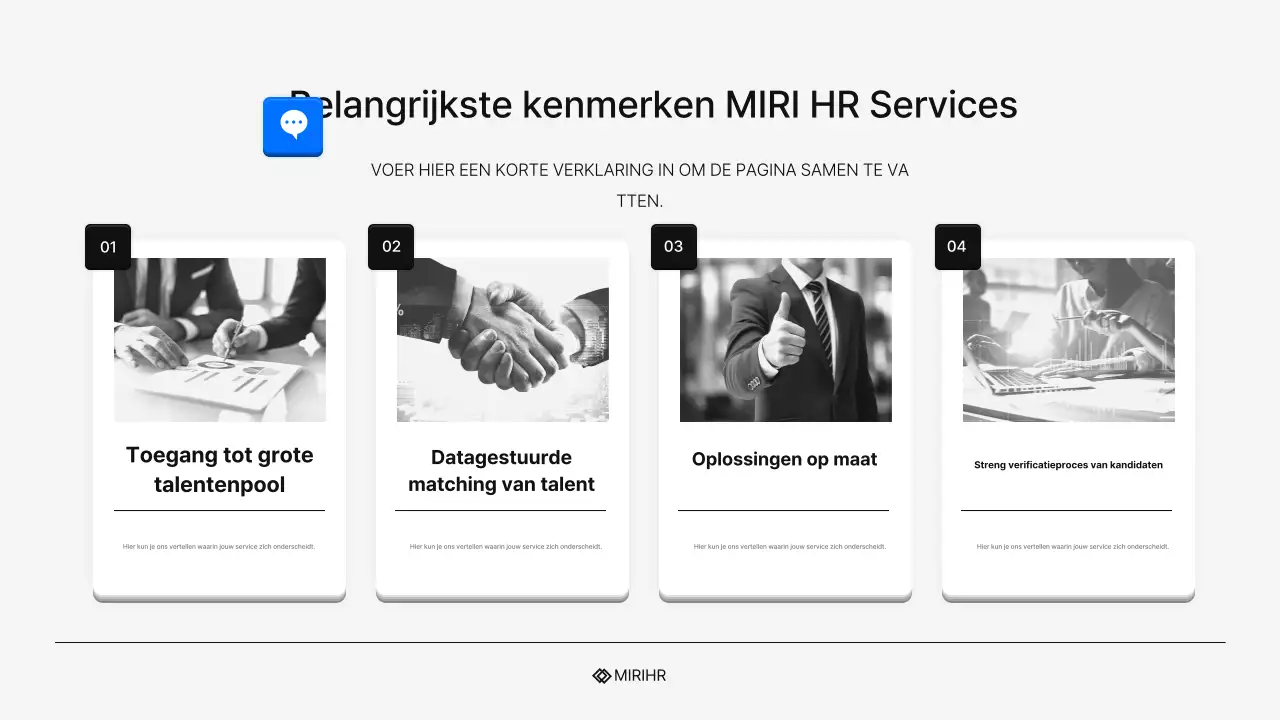 Eenvoudig HR Headhunting Service Voorstel in Blauw en Lichtblauw