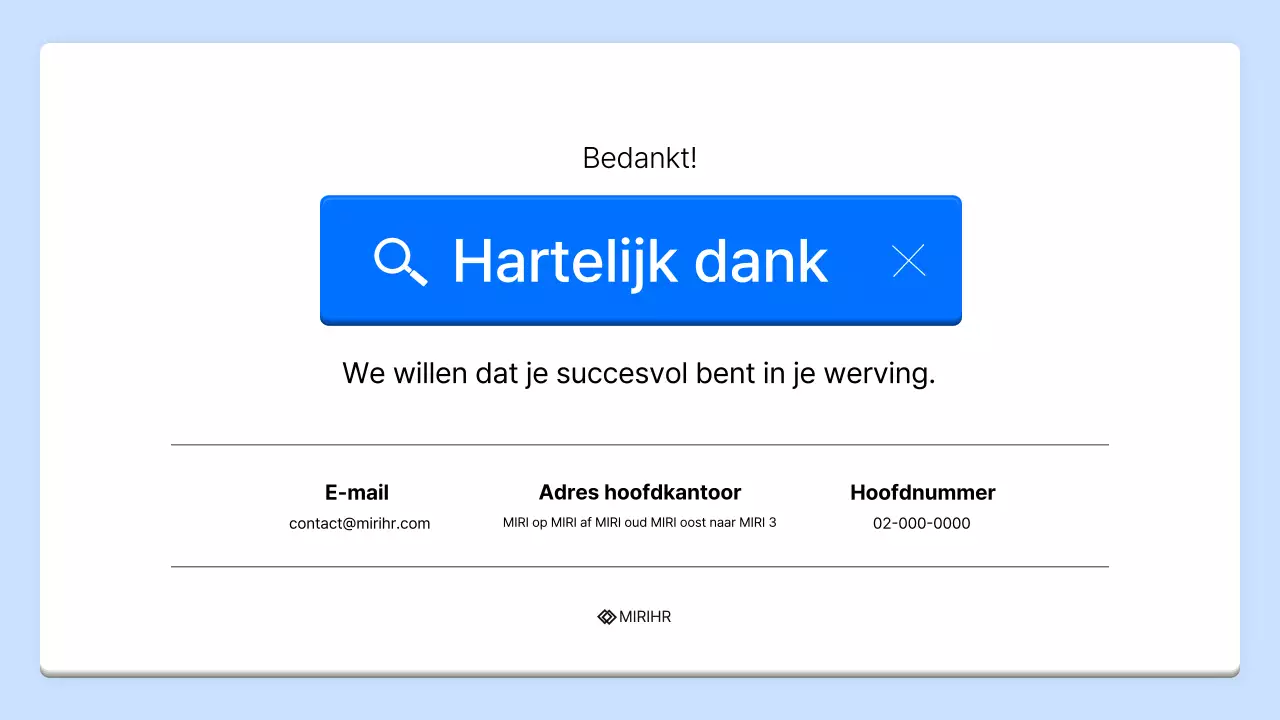 Eenvoudig HR Headhunting Service Voorstel in Blauw en Lichtblauw