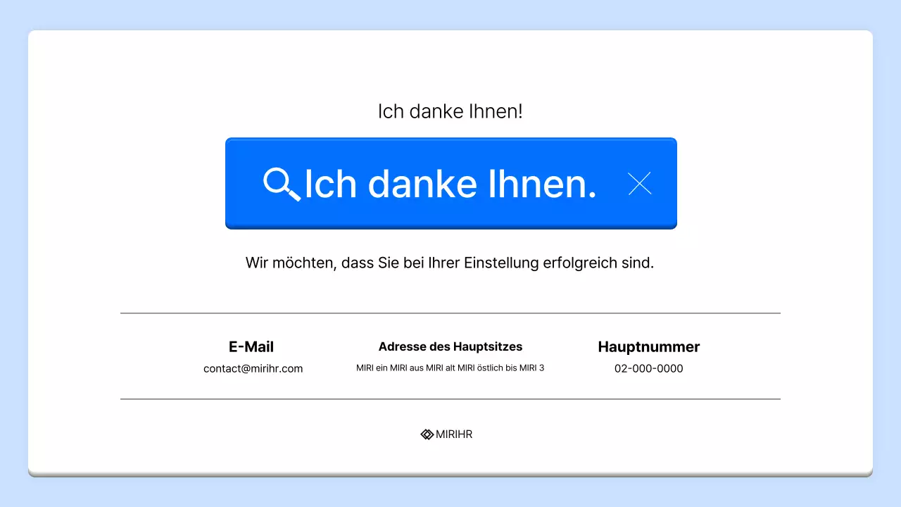 Einfacher HR Headhunting Service Vorschlag in Blau und Hellblau