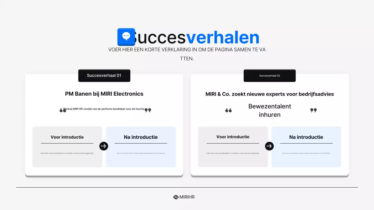 Eenvoudig HR Headhunting Service Voorstel in Blauw en Lichtblauw