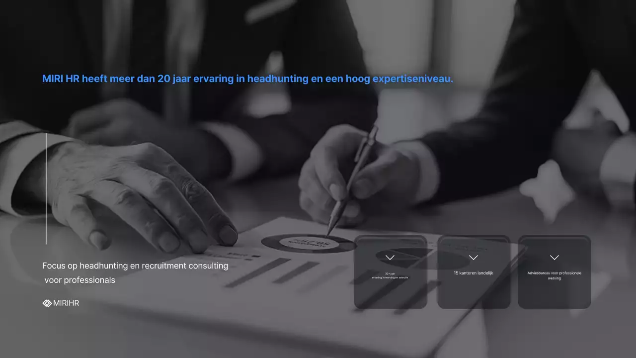 Eenvoudig HR Headhunting Service Voorstel in Blauw en Lichtblauw