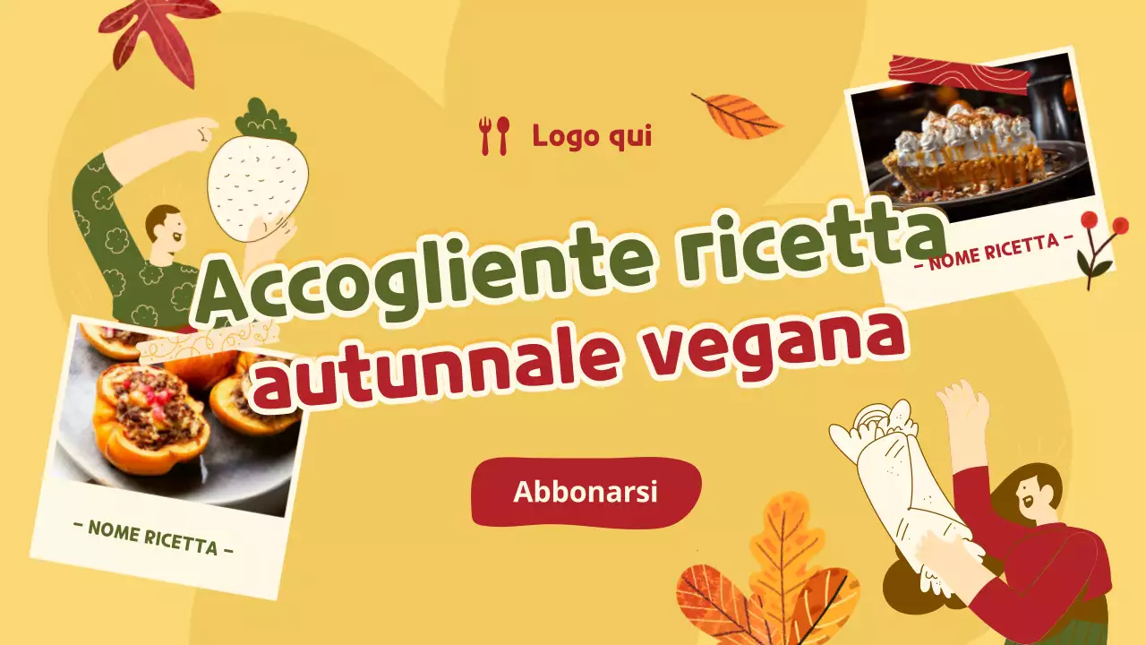 Giallo verde e rosso Ricette vegane creative per l'autunno