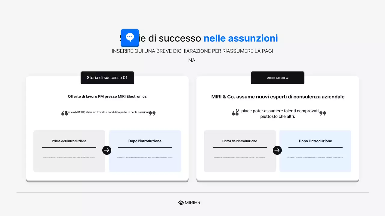 Proposta di servizio di ricerca di personale semplice in blu e azzurro