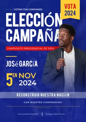 Campaña electoral minimalista de inscripción de votantes rojos y azules
