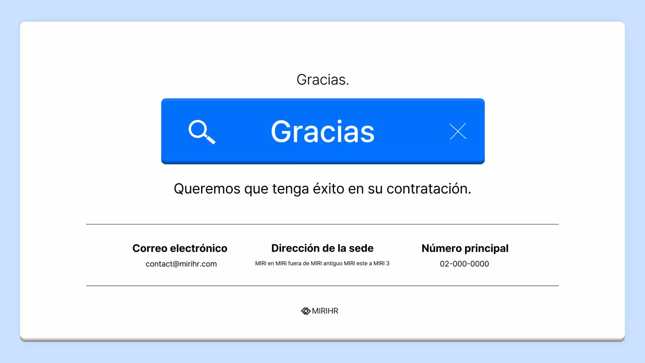 Propuesta sencilla de servicio de búsqueda de personal en azul y azul claro