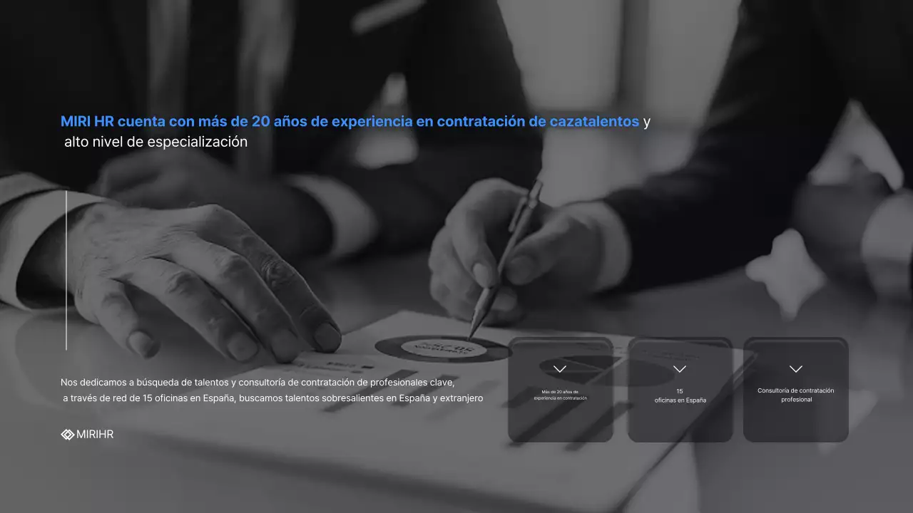 Propuesta sencilla de servicio de búsqueda de personal en azul y azul claro