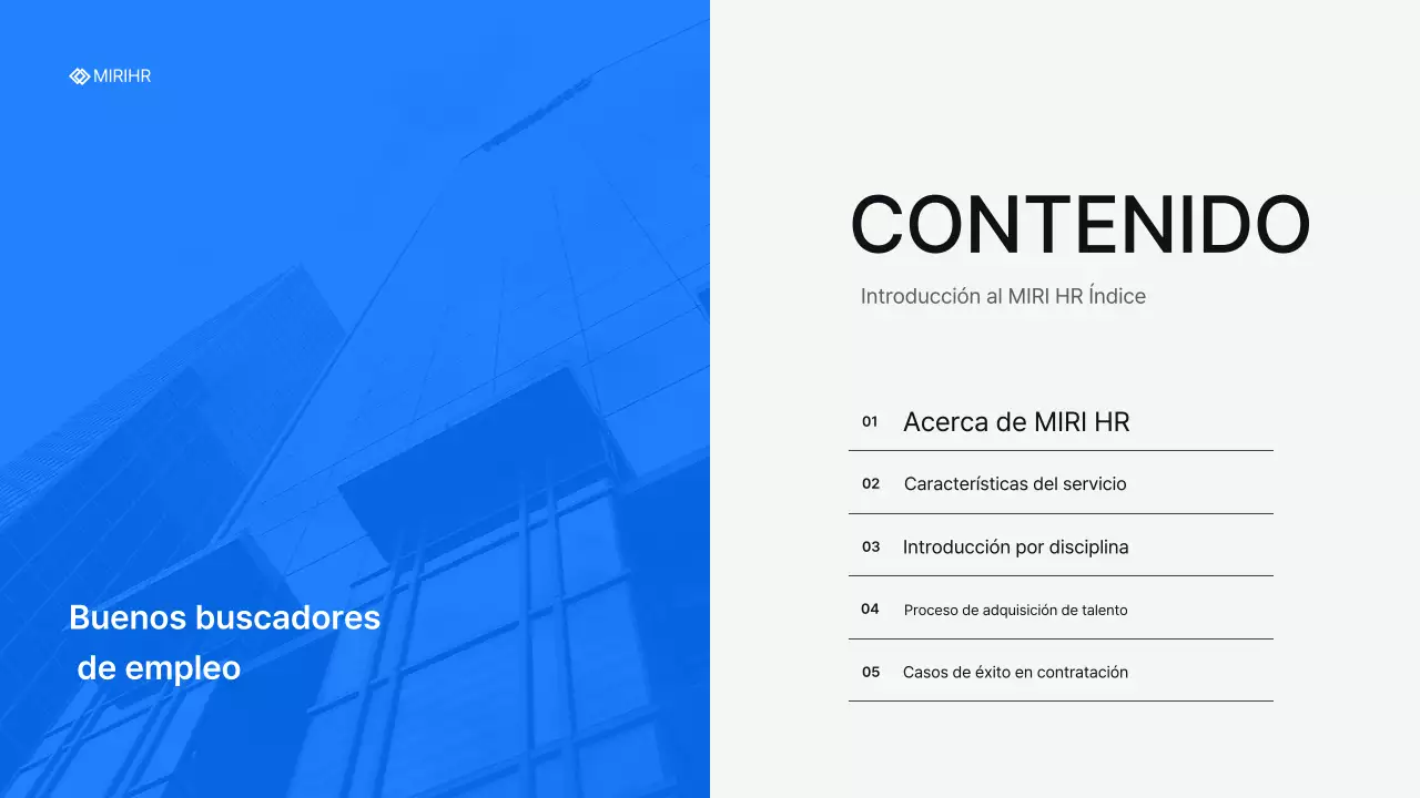 Propuesta sencilla de servicio de búsqueda de personal en azul y azul claro