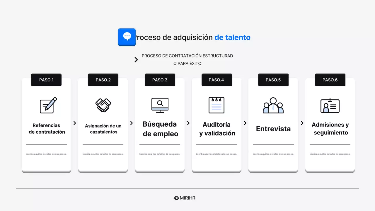 Propuesta sencilla de servicio de búsqueda de personal en azul y azul claro