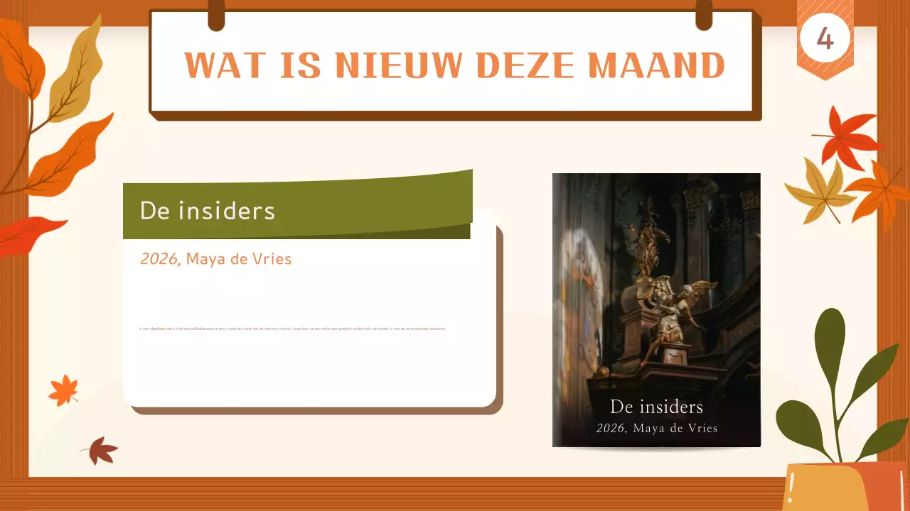 Bruin en beige eenvoudige herfst boekengids