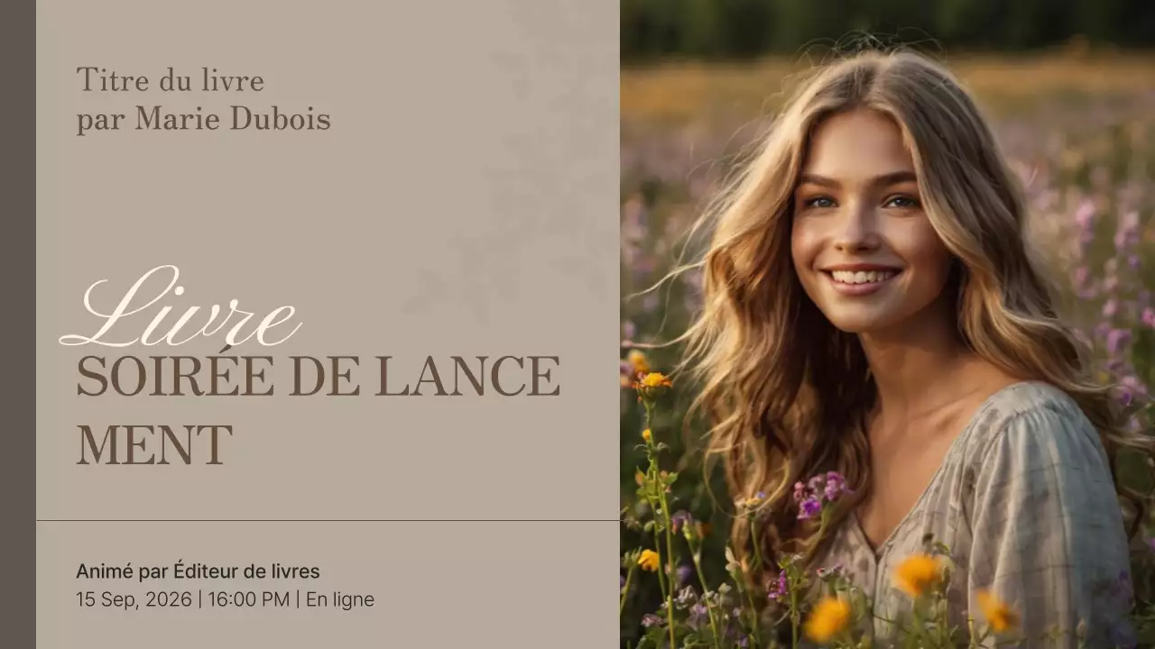 Introduction au lancement du livre Brown and White Elegant