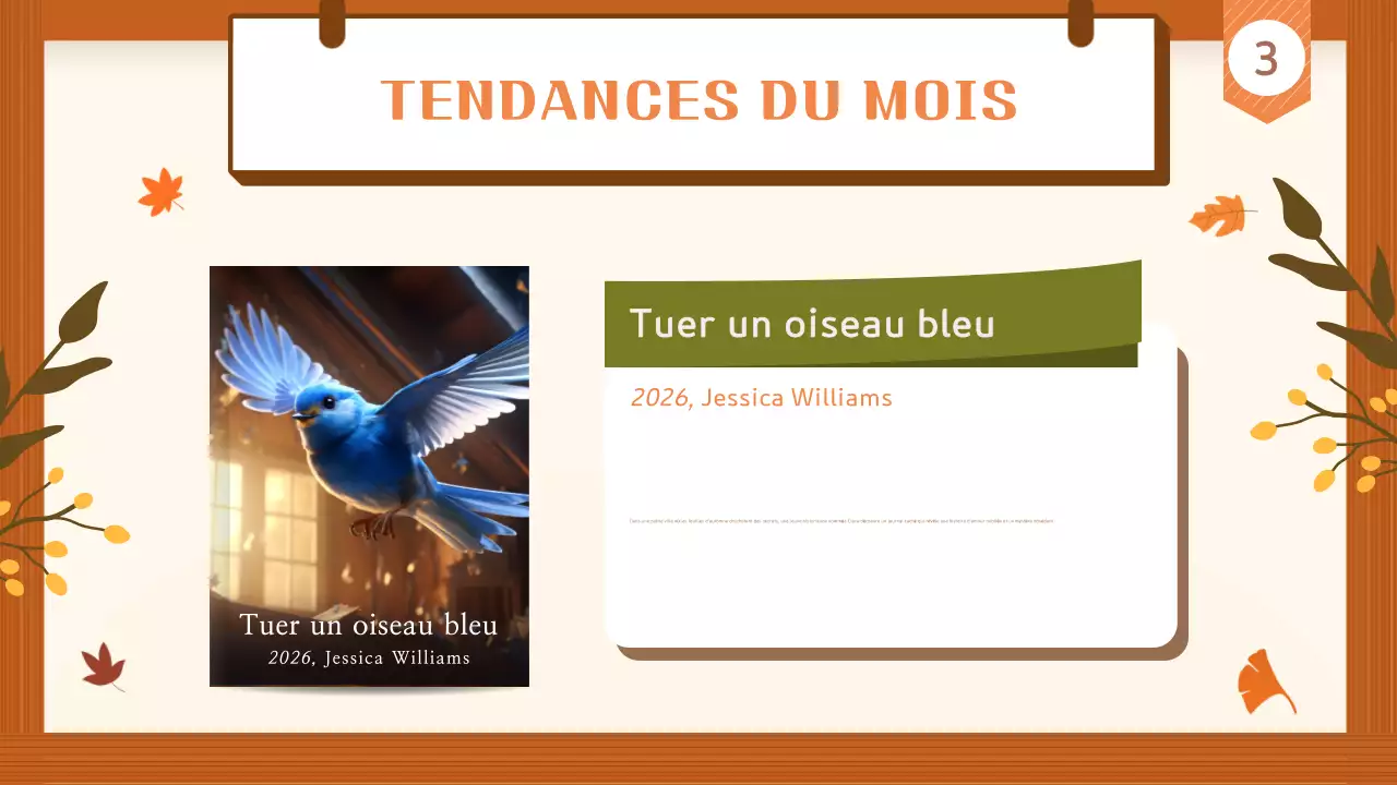 Marron et beige Guide de recommandations de livres pour l'automne