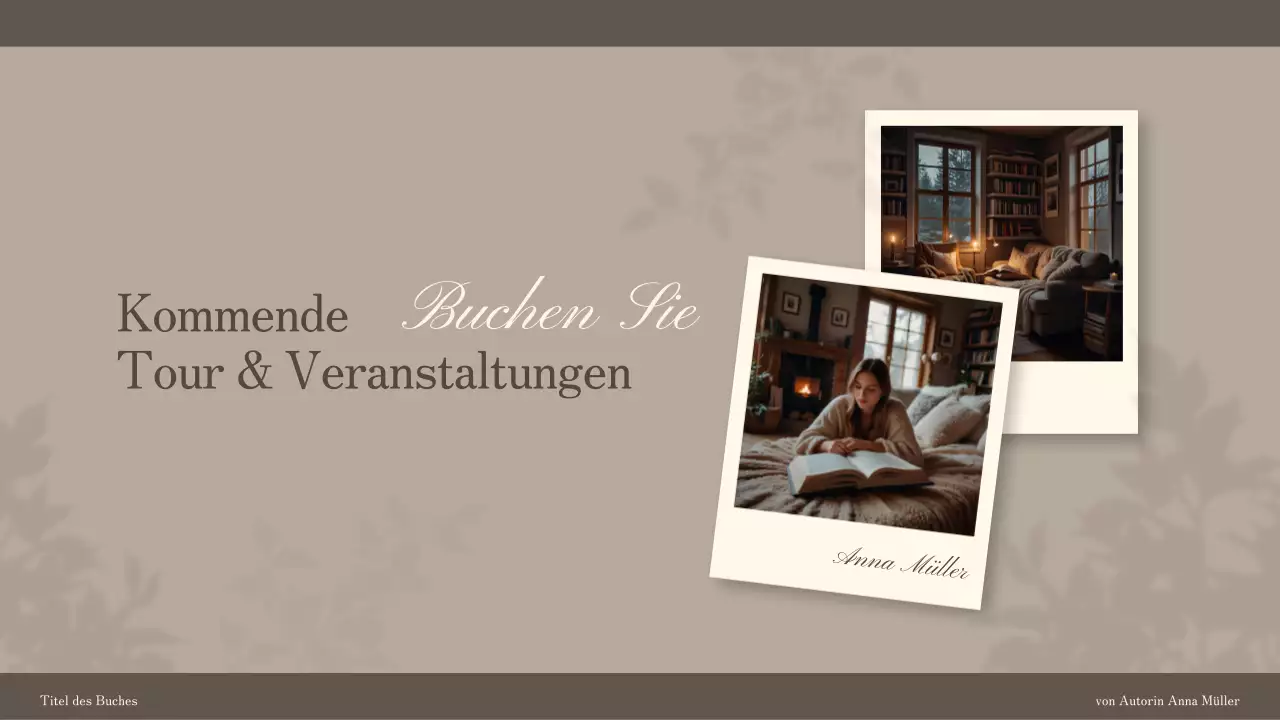 Brown and White Elegant Book Launch Einführung