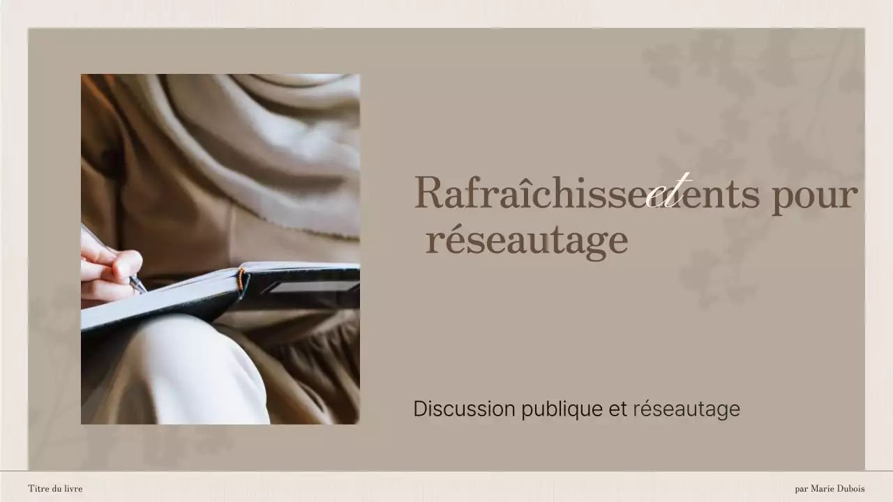 Introduction au lancement du livre Brown and White Elegant