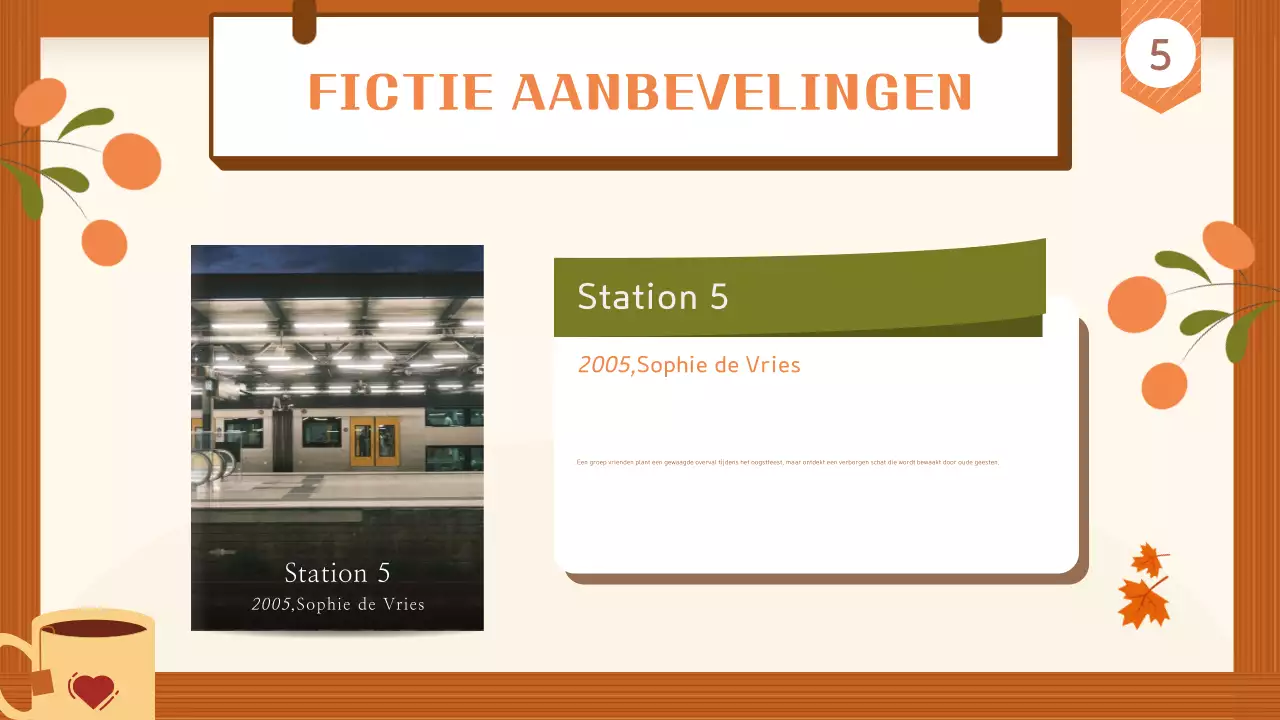 Bruin en beige eenvoudige herfst boekengids