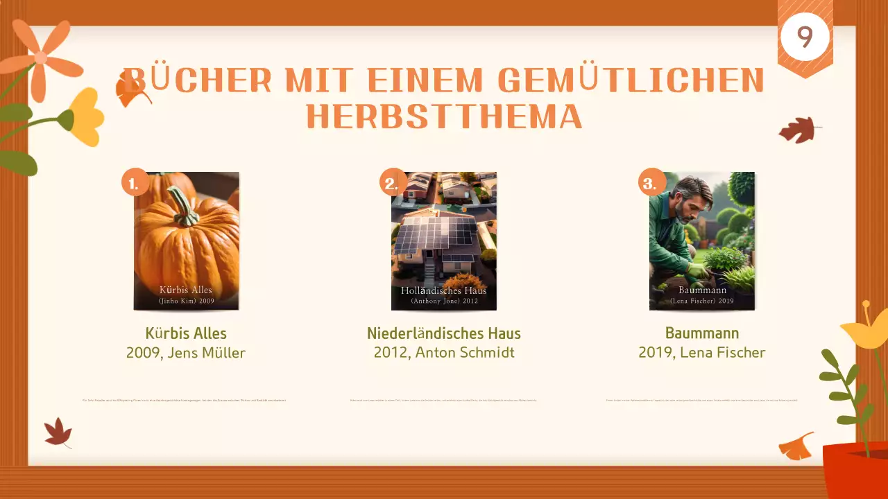 Braun und Beige Einfache Buchempfehlungen für den Herbst