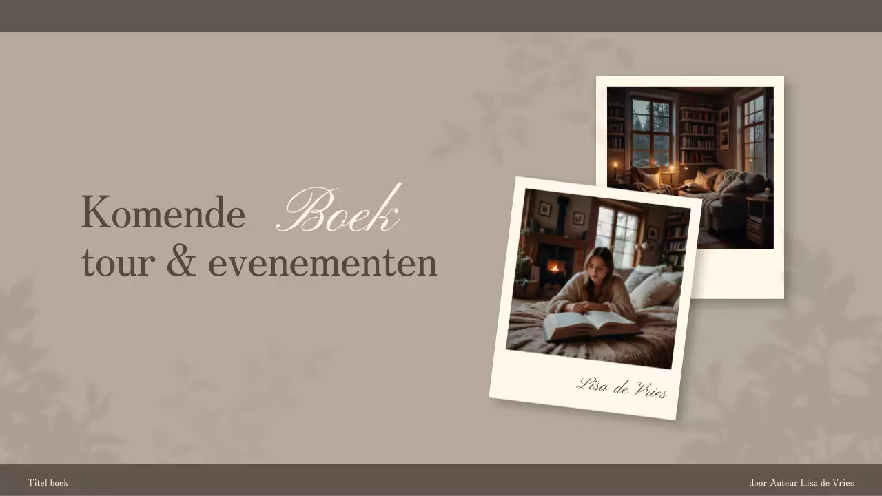 Boekpresentatie Bruin Wit Elegant