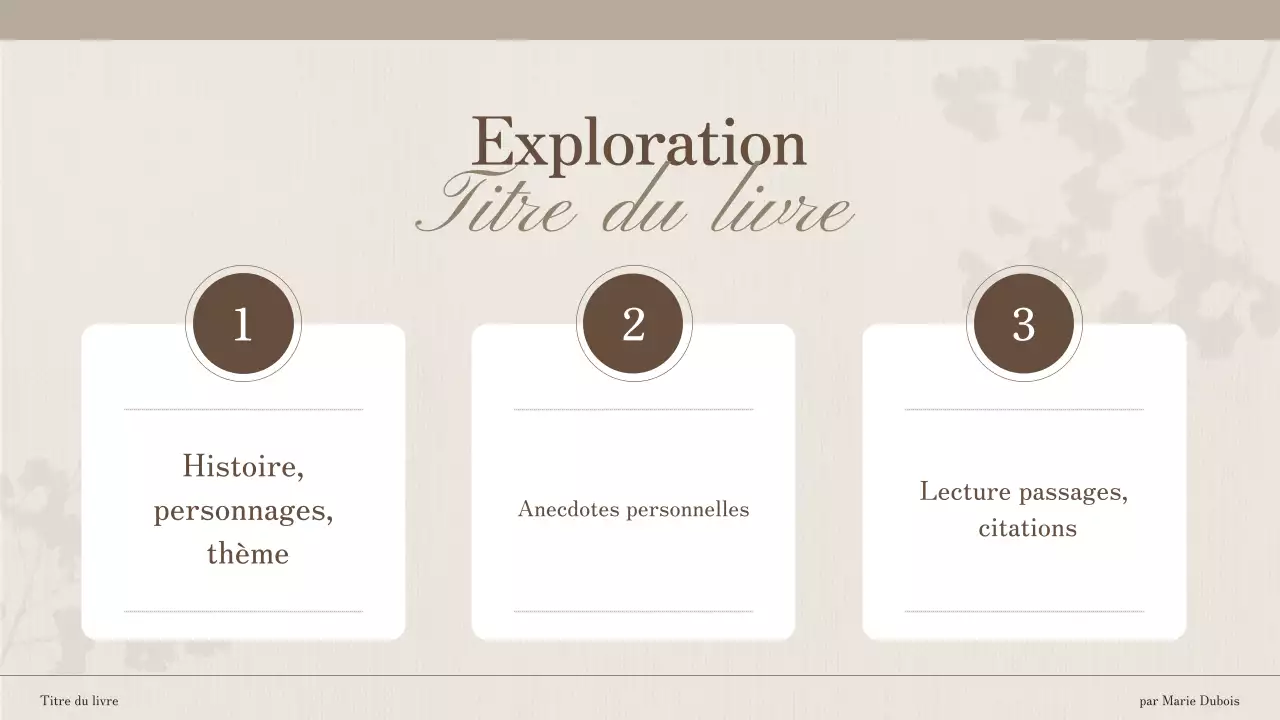 Introduction au lancement du livre Brown and White Elegant