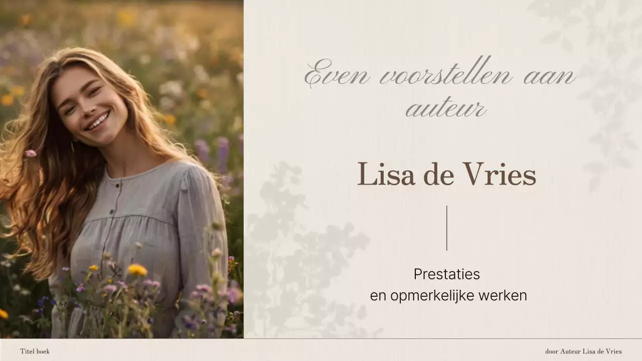 Boekpresentatie Bruin Wit Elegant