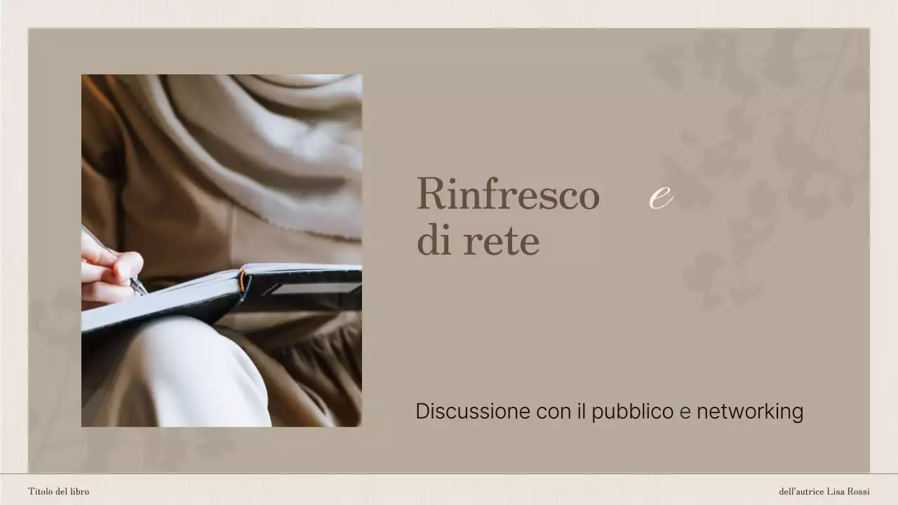 Introduzione al lancio del libro Brown and White Elegant