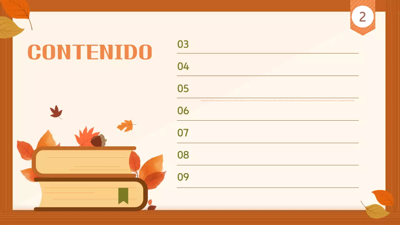Guía de recomendaciones de libros de otoño sencillos en marrón y beige