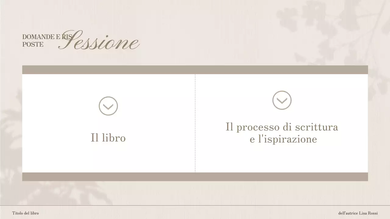 Introduzione al lancio del libro Brown and White Elegant